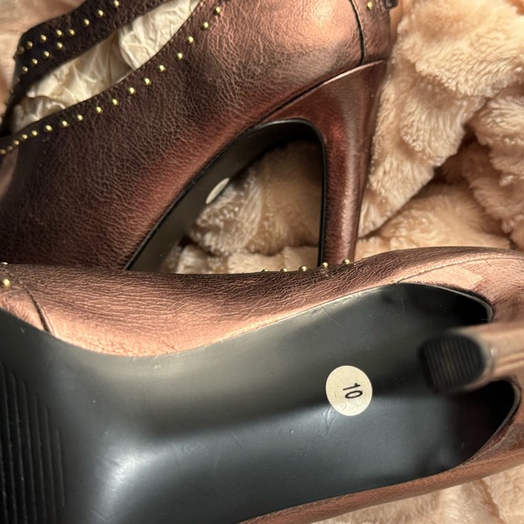 Gold sandals stiletto size 9 - Picture 6 of 6